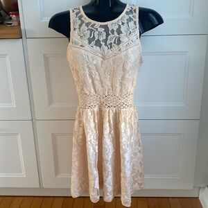 Pink lace summer sleeveless dress Size Small